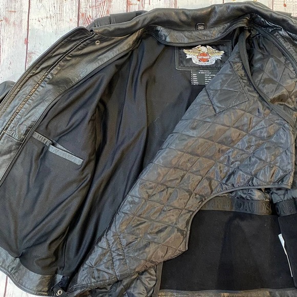 Harley-Davidson Old Forge Leather Motorcycle Jacket - 2XL - Picture 4 of 12